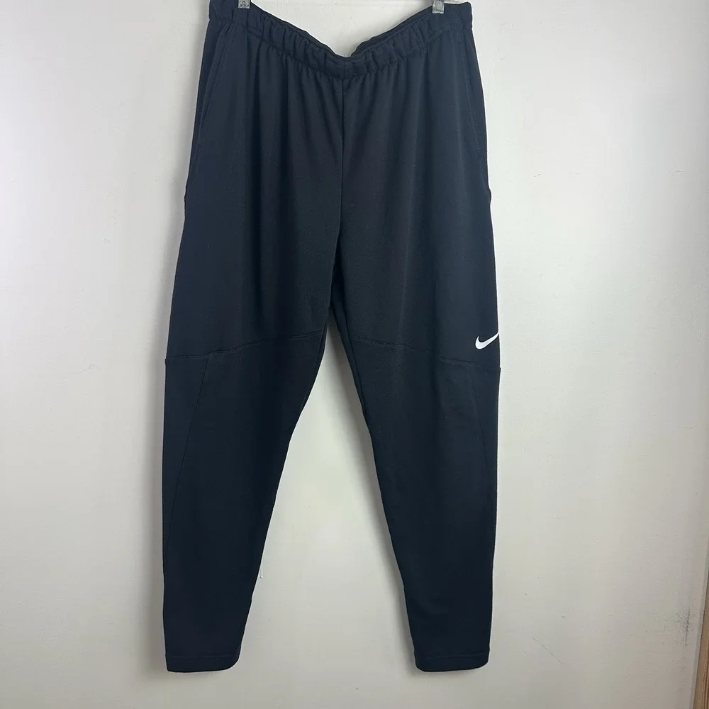 Nike Mens Solid Soft Sportswear Club Fleece Joggers Black Size XL Lounge Tapered